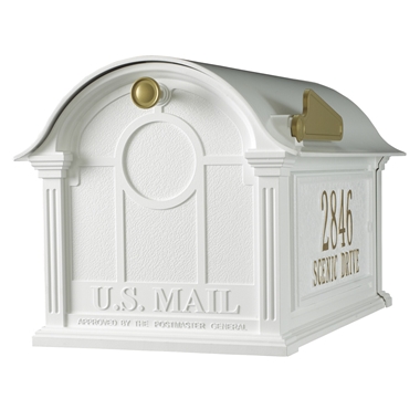 Whitehall Balmoral Mailbox Side Plaques Package in White