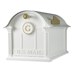 Whitehall Balmoral Mailbox Monogram Package in White