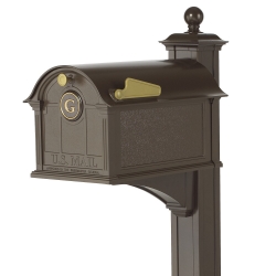 Whitehall Balmoral Mailbox Monogram & Post Package in Bronze