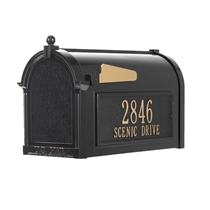 Capitol Mailbox Side Plaque Package in Black
