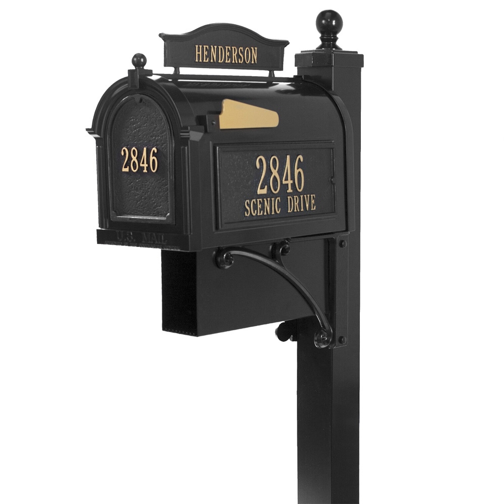 Whitehall Ultimate Mailbox Package in Black