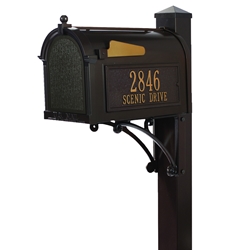 Whitehall Superior Mailbox Package in Bronze