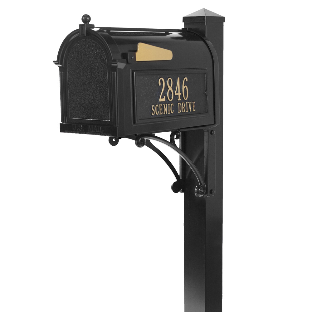 Whitehall Superior Mailbox Package in Black