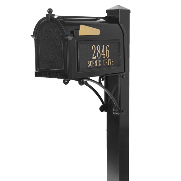 Whitehall Superior Mailbox Package in Black