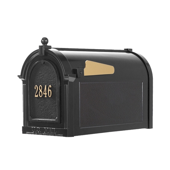 Whitehall Capitol Mailbox Door Plaque Package in Black