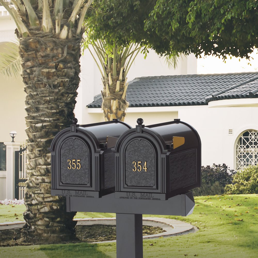 Capitol Dual Mailbox Package in Black - 16516