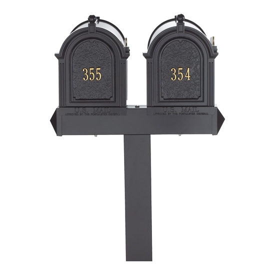 Capitol Dual Mailbox Package in Black - 16516