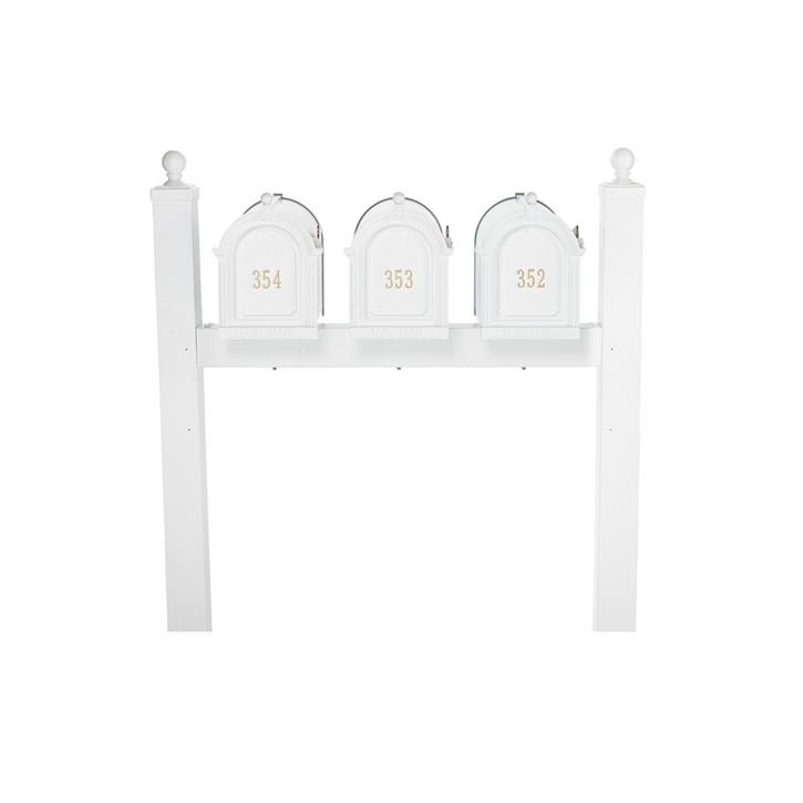 Whitehall Capitol Triple Mailbox Package in White