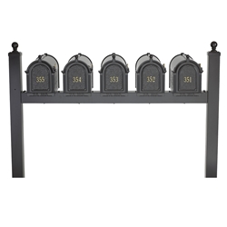 Whitehall Capitol Five Mailbox Package in Black