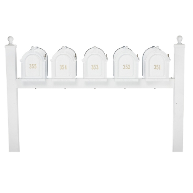 Whitehall Capitol Five Mailbox Package in White