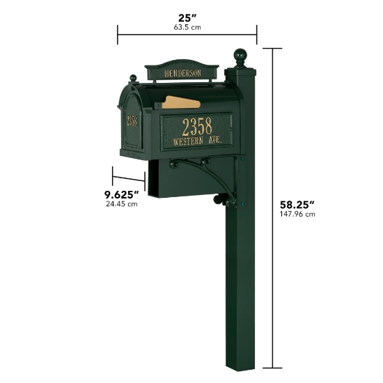 Ultimate Capitol Mailbox Package in Green - 16324