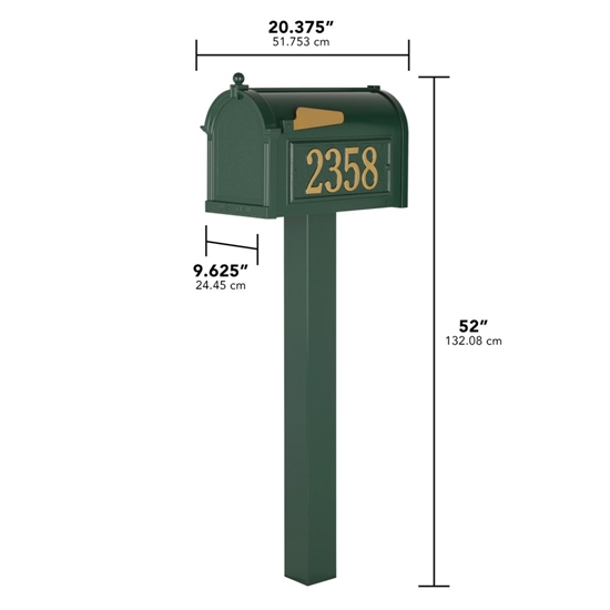 Premium Capitol Mailbox Package in Green - 16326