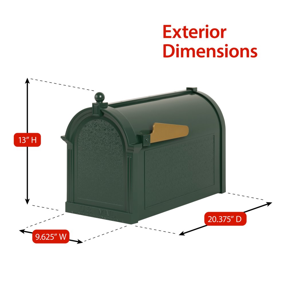 Premium Capitol Mailbox Package in Green - 16326