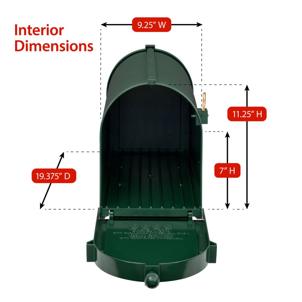 Premium Capitol Mailbox Package in Green - 16326