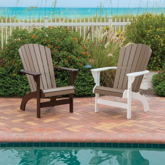 Comfort Height MGP Adirondack Chair and Ottoman Set - WW-ADIRONDACK-SET3