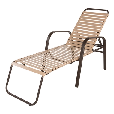 Windward Anna Maria Strap Stackable Chaise Lounge - 18" Seat Height - W7710-18