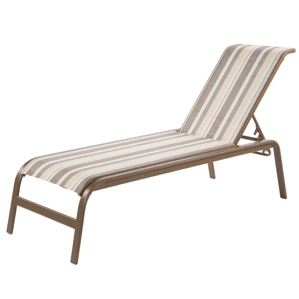 Windward Anna Maria Sling Armless Chaise Lounge - 18" Seat Height - W7711-18SL