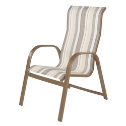 Windward Anna Maria Sling Stackable High Back Dining Chair - W7750SLHB