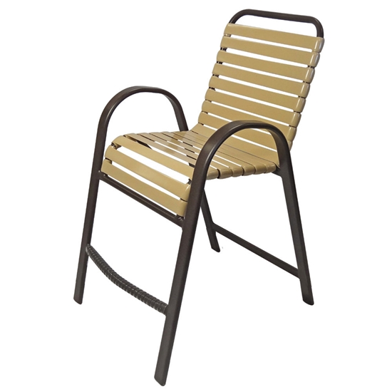 Windward aluminum balcony chair with straps