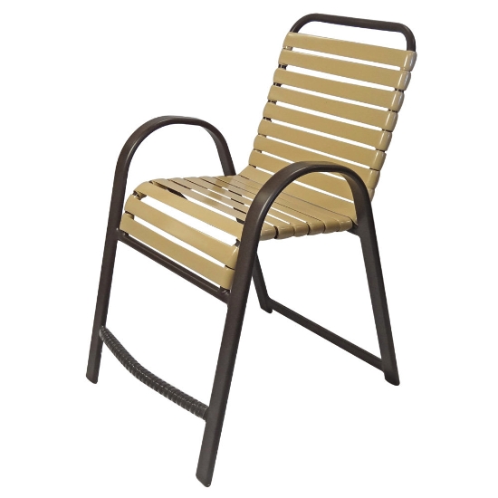 Windward aluminum bar chair with vinyl straps
