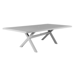 Windward Avalon Aluminum 42" x 76" Rectangular Dining Table with X-Base - KD4276-25SAVU