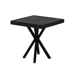 Windward Avalon Aluminum 18" Square Side Table with X-Base - WT1825SAV
