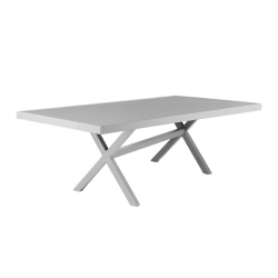 Windward Avalon Aluminum 24" x 40" Rectangular Coffee Table with X-Base - WT2440-25SAV