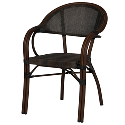 Windward Cane Stackable Dining Arm Chair - W8950