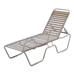 Windward Country Club Strap Stackable Armless Chaise Lounge - W0310