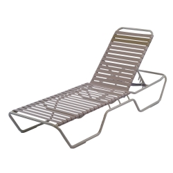 Windward Country Club Strap Armless Strap Chaise with Extended Bed - W0310EX