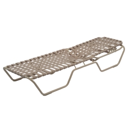 Windward Country Club Cross Strap Armless Chaise Lounge with Extended Bed - W0310EXCW