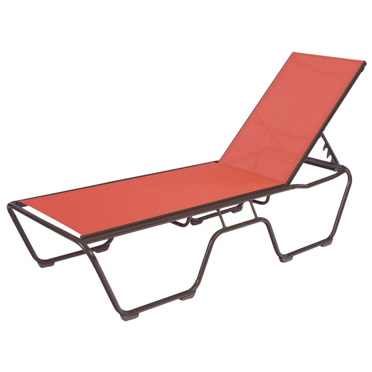 Windward Country Club Sling Stackable Armless Chaise Lounge - W0310SLNSBT