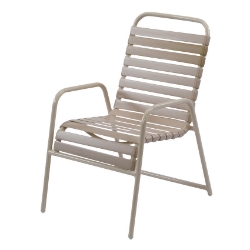 Windward Country Club Strap Stackable Dining Arm Chair - W0350