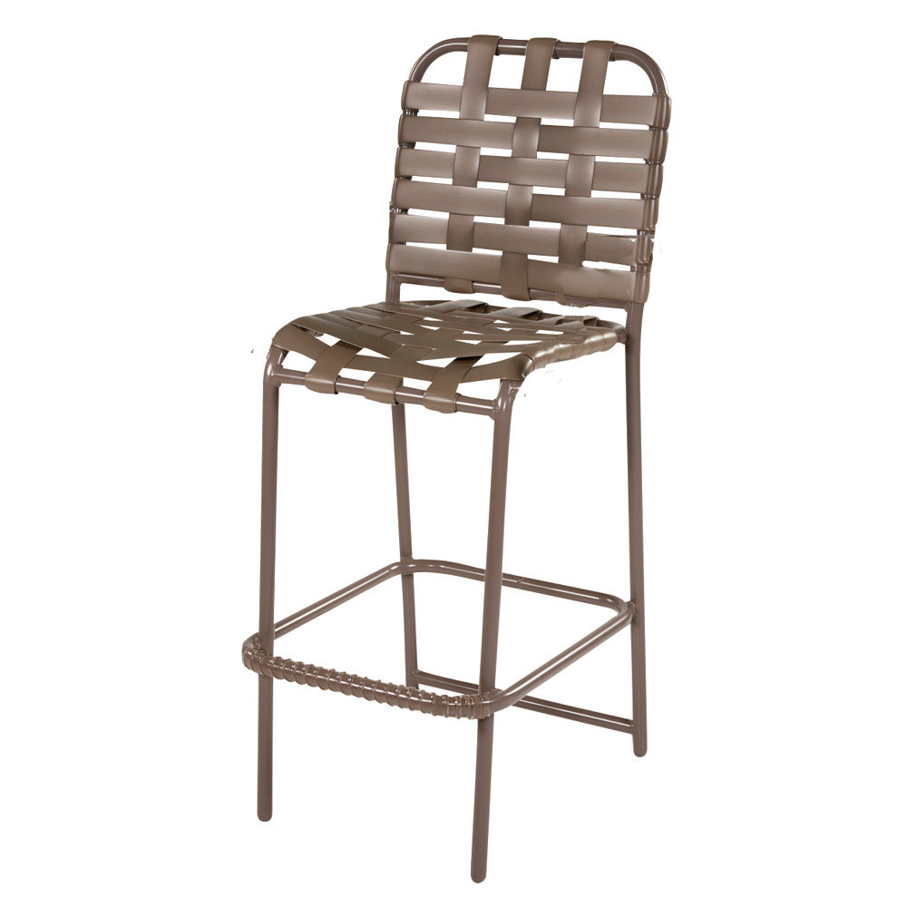 Windward Country Club Cross Strap Armless Bar Chair - W0375CW
