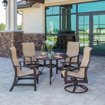 Covina MGP Sling Dining Set with High Back Chairs
