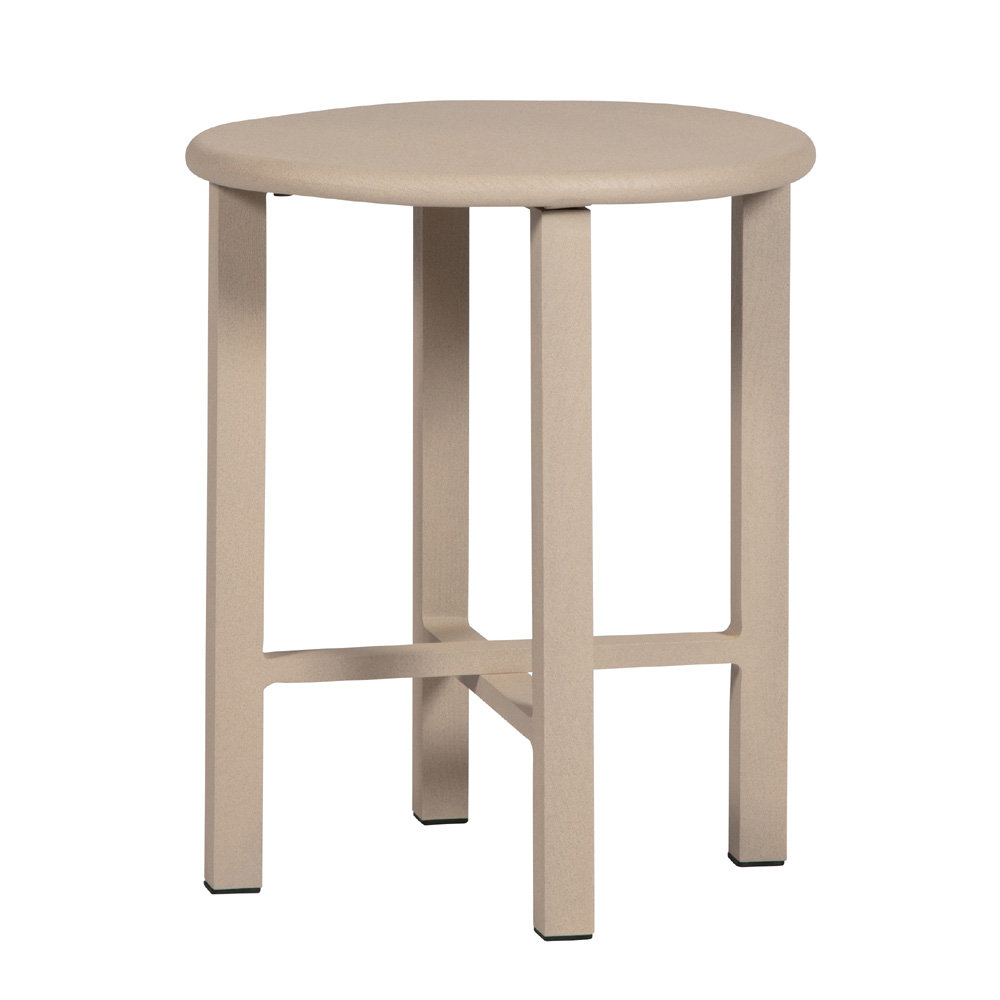 Windward Etched Wood Grain Aluminum 20" Round Side Table - KD20EA