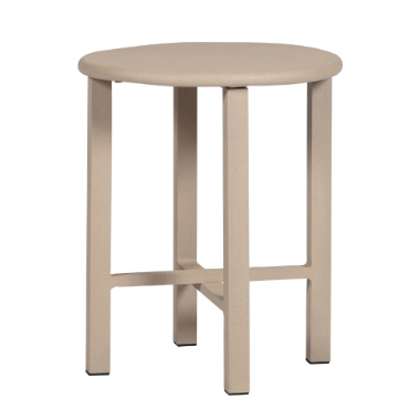 Windward Etched Wood Grain Aluminum 20" Round Side Table - KD20EA