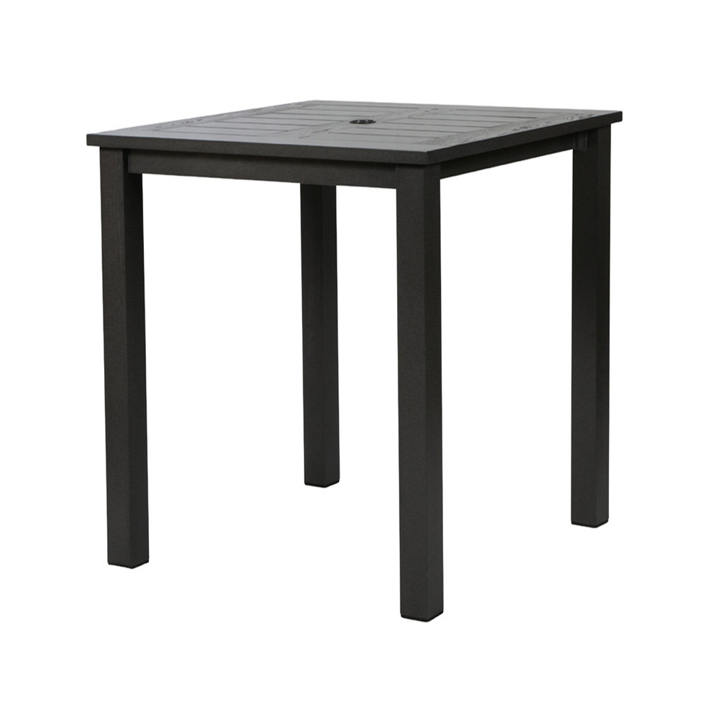 Windward Etched Wood Grain Aluminum 39" Square Balcony ...