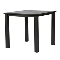 Windward Etched Wood Grain Aluminum 39" Square Dining Table - KD39SEAU