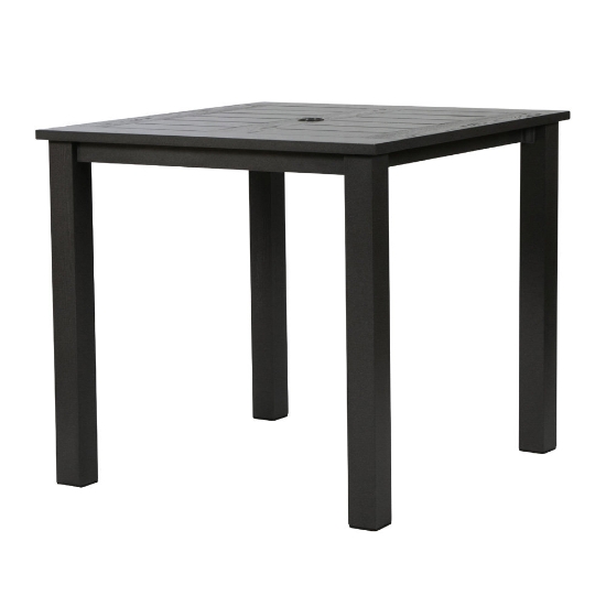 Windward Etched Wood Grain Aluminum 39" Square Dining Table - KD39SEAU