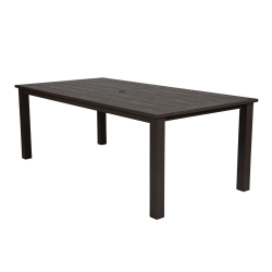 Windward Etched Wood Grain Aluminum 42" x 76" Rectangle Dining Table - KD4276SEAU