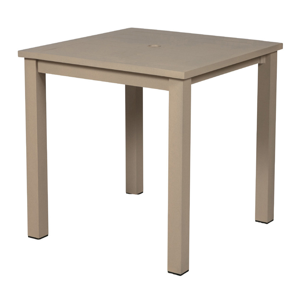 Windward Etched Wood Grain Aluminum 61" Square Balcony Table - KD61-36SEAU