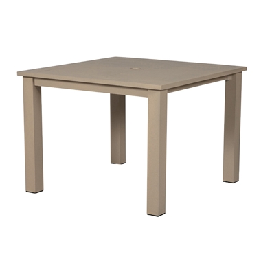Windward Etched Wood Grain Aluminum 61" Square Dining Table - KD61SEAU