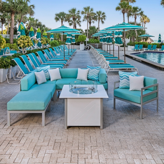 Windward marine grade polymer fire pit