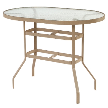 Windward Glass 36" x 54" Oval Bar Table - KD3654-18BG