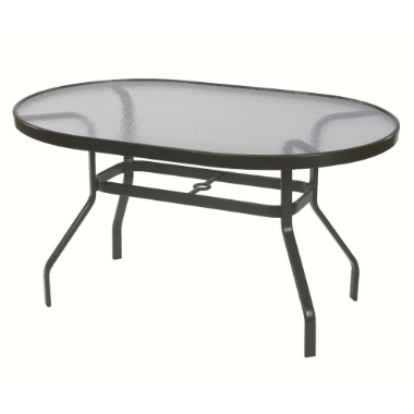 Windward Glass 36" x 54" Oval Dining Table - KD3654-18G