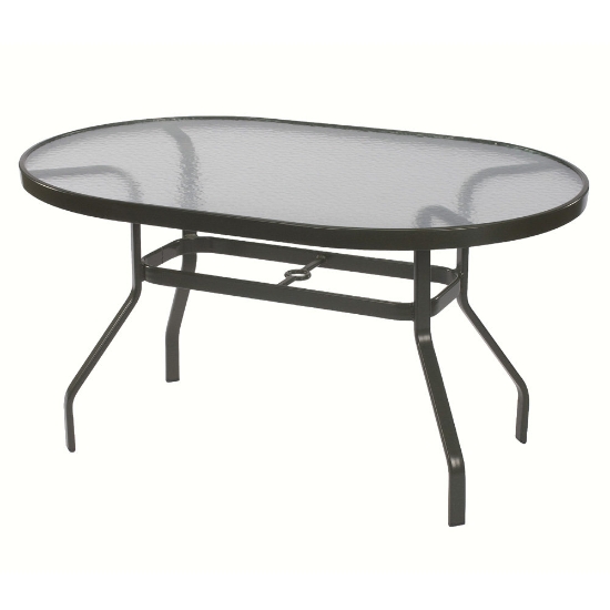 Windward Glass 36" x 54" Oval Dining Table - KD3654-18G