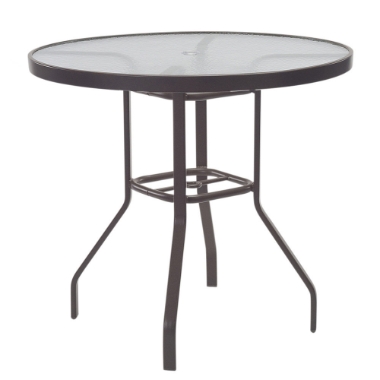 Windward Glass 42" Round Balcony Table with Umbrella Hole - KD4218-36GU