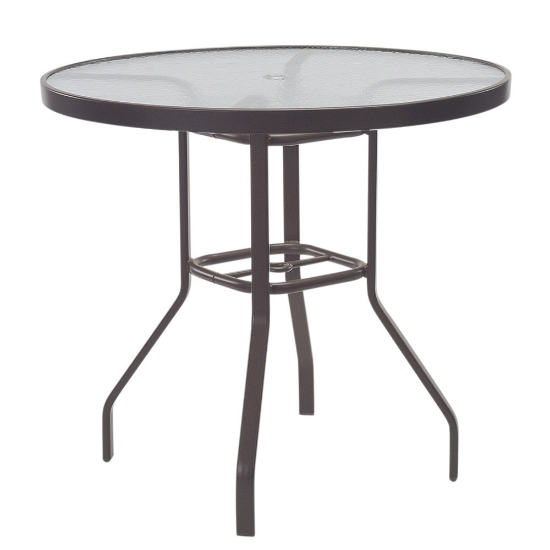 Windward Glass 42" Round Balcony Table with Umbrella Hole - KD4218-36GU