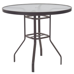 Windward Glass 42" Round Bar Table with Umbrella Hole - KD4218BGU
